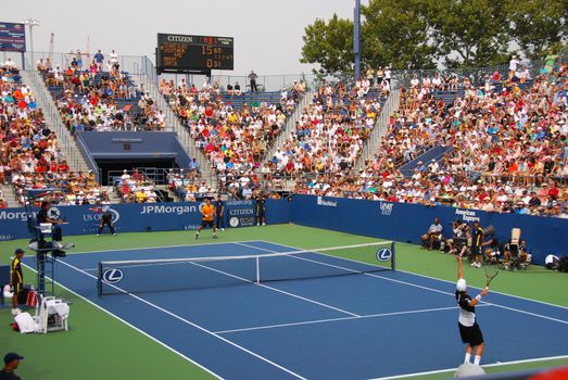 Tennis court at the US open