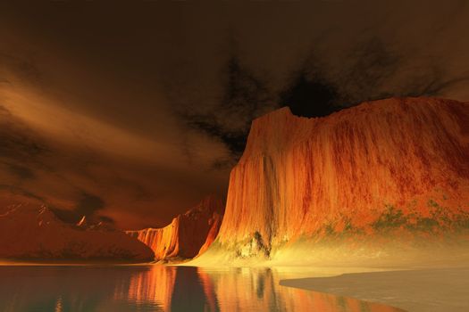 Serene river scene in the canyonlands.