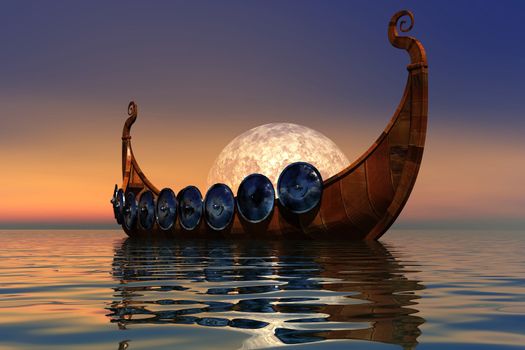 The boat and battle armor of the Viking culture.
