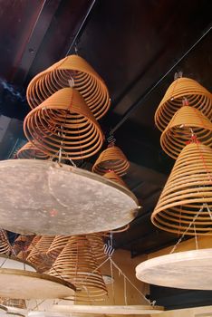 It is old Chinese traditional circular incense.