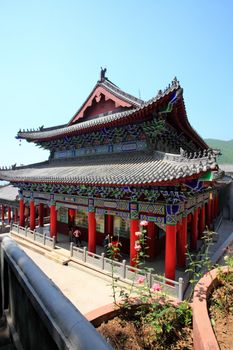 A temple in Yun-Tai Mountain, a World Geologic Park and AAAAA Scenery Site in China