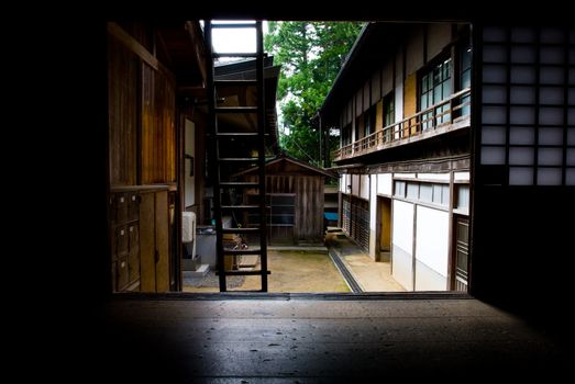 A view from inside of Kongobuji temple in Mount Koya, Japan