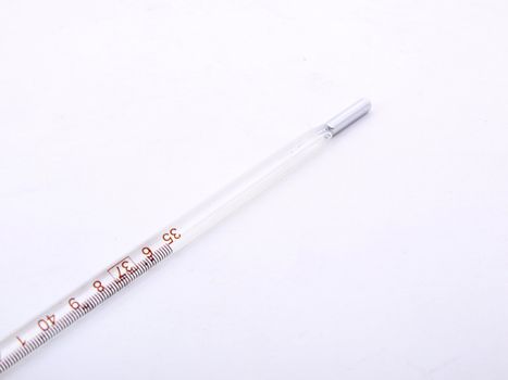 Thermometer used in medical clinics and hospitals on white background