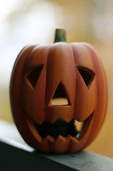 Halloweens pumpkin candle