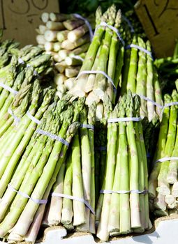 street market (green asparagus), China Town, New York City, USA