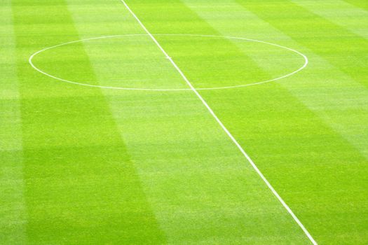 details shot of lines on football field