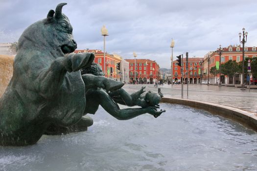 plaza Massena Square in the city of Nice, France