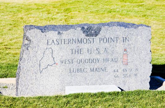 the Easternmost point of the USA, West Quoddy Head Lighthouse, Maine, USA