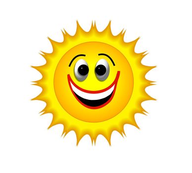 illustration of a laughing sun