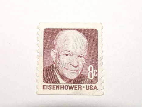 stamp with Eisenhower