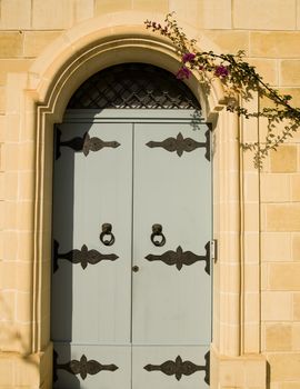 A medieval and old house door in Mdina on the island of Malta