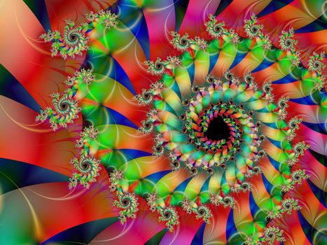 Spiral fractal full of colors