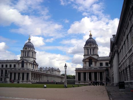 View of the University of Greenwich on a sunny summer day.