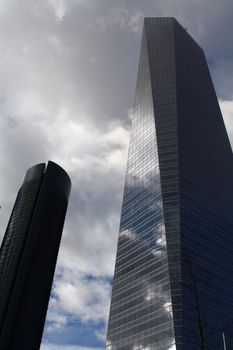 One of the new financial buildings in Madrid, known as the Four Towers.
