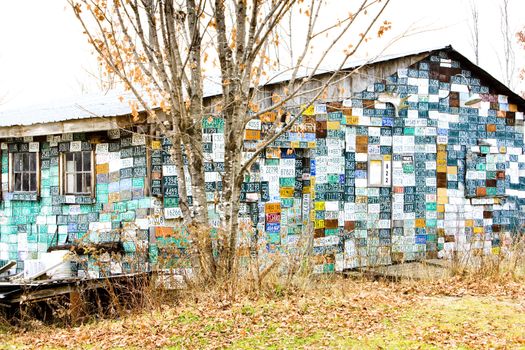 registration numbers on house, Vermont, USA