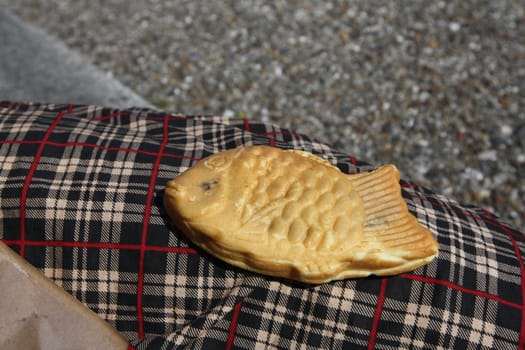 Fish cake with redbeans inside