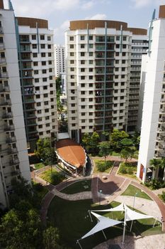 A shot of a Singapore housing apartment.