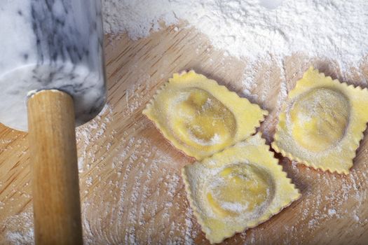 making ravioli pasta noodles