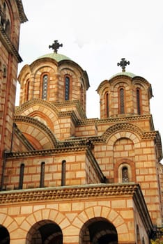 Fragment of Saint Marco cathedral in Belgrade