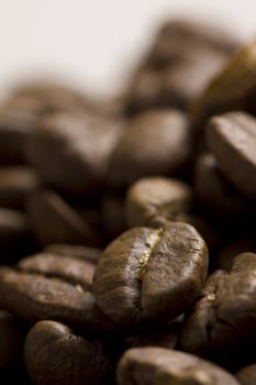 Roasted coffee beans mackro shot