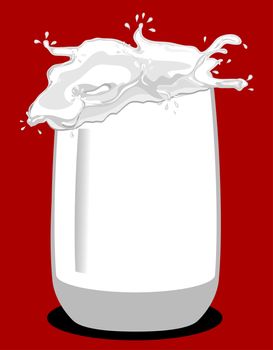 illustration of a glas of milk