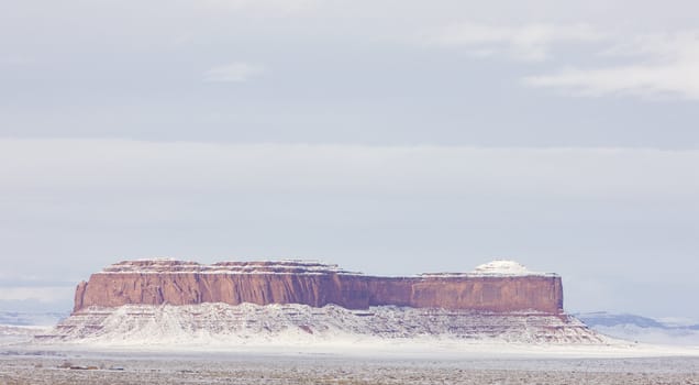 Monument Valley National Park in winter, Utah, Arizona, USA