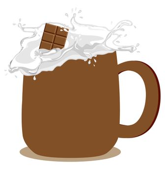 illustration of chocolate milk