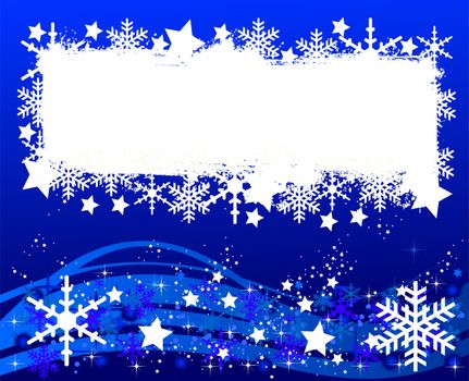 blue christmas background- space for your text