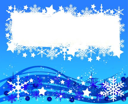 blue christmas background- space for your text