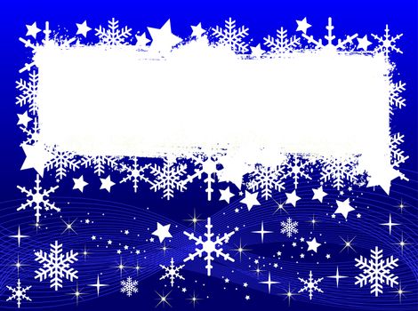 blue christmas background- space for your text