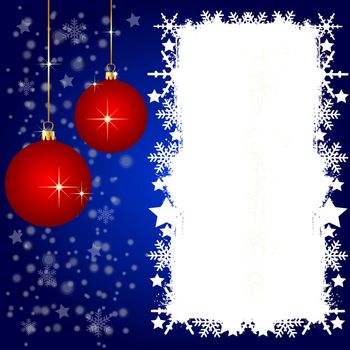 blue christmas background- space for your text