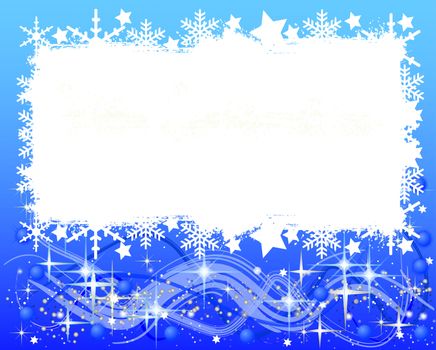 blue christmas background- space for your text