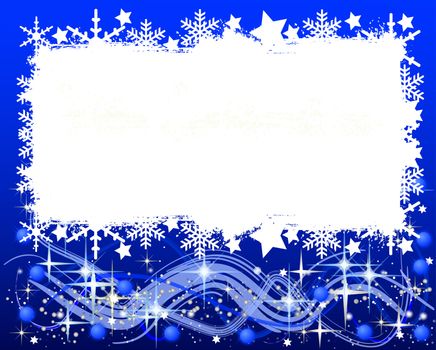 blue christmas background- space for your text