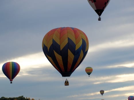 Hot air balloon festival in rural North Carolina.