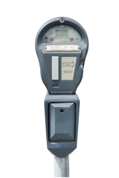 Parking meter on white, isolated with clipping path