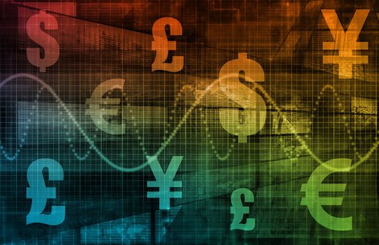 World Currencies as a Financial Illustration Art