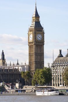 View of the Big Ben Tower in London