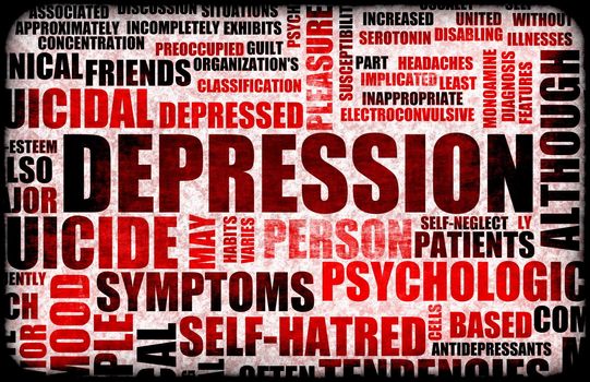 Severe Depression Medical Mental State Background