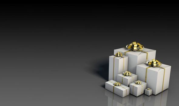 Business or Corporate Gifts Background in 3d