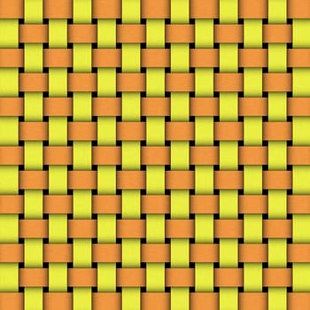 Two colors weave pattern texture in yellow and orange