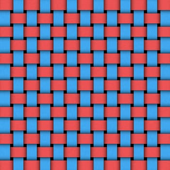 Two colors weave pattern texture in red and blue