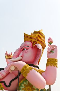 The God of wisdom and difficulty Ganesha statue at Nakhonnayok province, Thailand