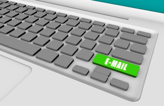 Easy Email with a Green Keyboard Button