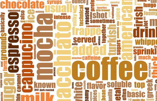 Coffee Artistic Menu as a Abstract Background