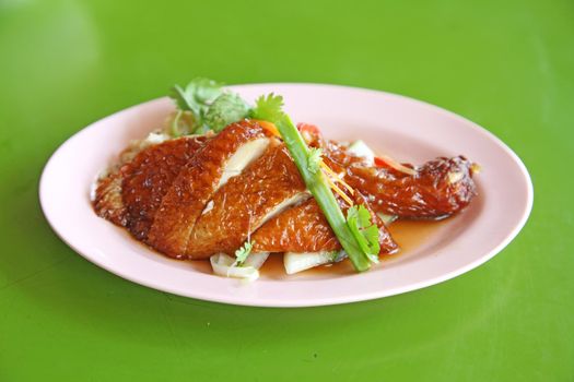 Singapore Roast Chicken as Roadside Hawker Food