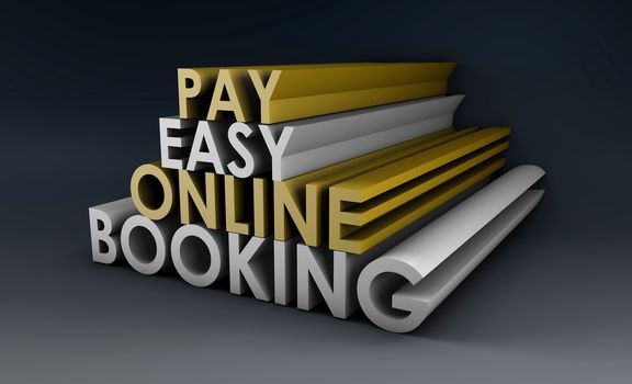 Online Booking System in a 3d Illustration