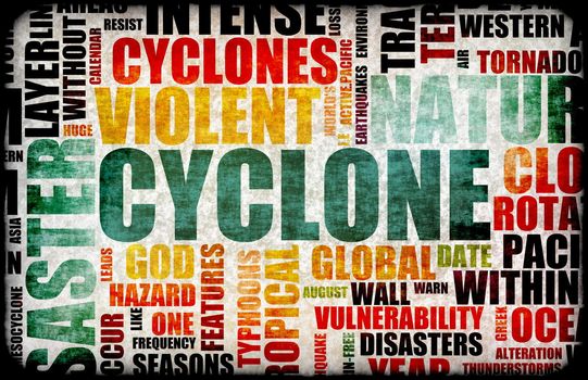 Cyclone Natural Disaster as a Art Background
