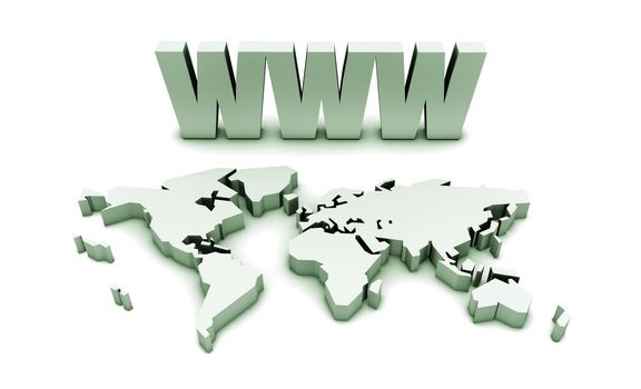 WWW World Wide Web Internet Online in 3d