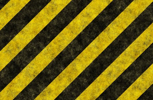 Black Yellow Hazard Stripes as Grunge Background