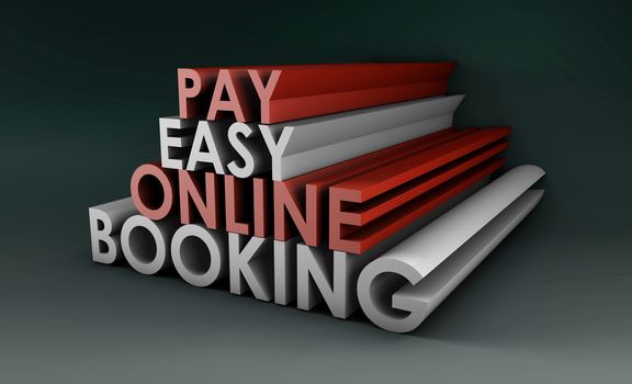 Online Booking System in a 3d Illustration